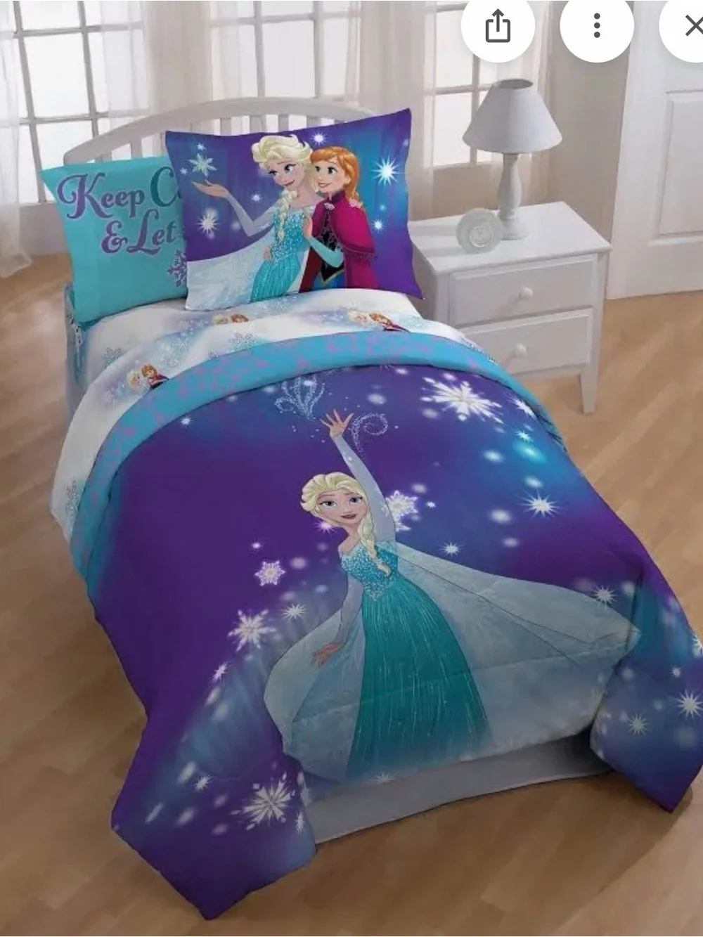 Disney Frozen Elsa & Anna 7 piece full bed set (comforter, sheets, pillowcases)